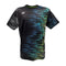 The Yonex YTM7 Men’s Padel T-Shirt - Shadow is made from moisture-wicking polyester and features a dotted gradient in blue and green tones on black, with a subtle graphic logo on the left chest.