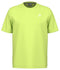 The HEAD Slice II Men's Padel T-Shirt - LL in lime green features short sleeves, a round neckline, and a small white logo on the left chest. Crafted from 100% polyester interlock with Moisture Transfer Microfiber technology, it offers enhanced comfort and style.