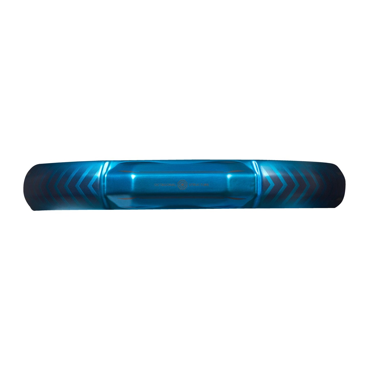 The adidas ADIDAS Metalbone CTRL 3.3 Padel Racket - Blue is a sophisticated racket tailored for advanced players. This striking blue piece boasts chevron designs on both ends, a glossy finish, and a central grip area to enhance performance on the court.