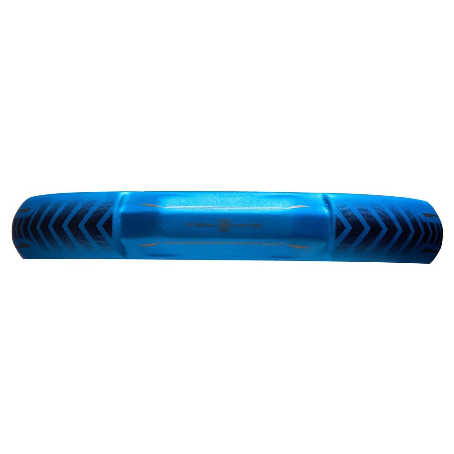 The ADIDAS Metalbone Team Light 3.3 Padel Racket in blue, designed by adidas, boasts a sleek appearance with its central logo and textured surface. This essential tool offers enhanced grip and is perfect for Spin Blade Grit sessions.