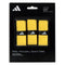 The adidas Padel Overgrips (3 Pack) in yellow come in black packaging with the Adidas logo at the top left and white text, providing comfort and performance for padel, pickleball, or beach tennis.