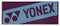 The Yonex AC1113EX Padel Sports Towel - Bordeaux is a rectangular cotton towel with the Yonex logo and name in bold letters on a contrasting two-tone blue and dark purple background, creating an eye-catching design.