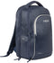 The NOX Pro Series Padel Backpack - Blue by NOX features multiple zippered compartments, padded straps, an air ventilation system, and a white logo on the front pocket. It is shown against a white background.