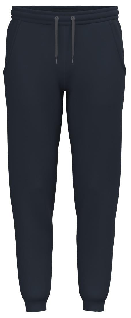 The HEAD Club Original Men's Padel Pants in navy color feature an elastic waistband and drawstring for comfort. Made from soft French terry, they have side pockets and cuffed ankles.