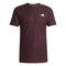 The ADIDAS Mens Climacool+ Freelift Padel T-Shirt in Ruby delivers advanced performance. This dark maroon tee has a subtle texture, short sleeves, and a small white logo on the left chest. Its round neckline and casual fit make it ideal for those who appreciate style and comfort.