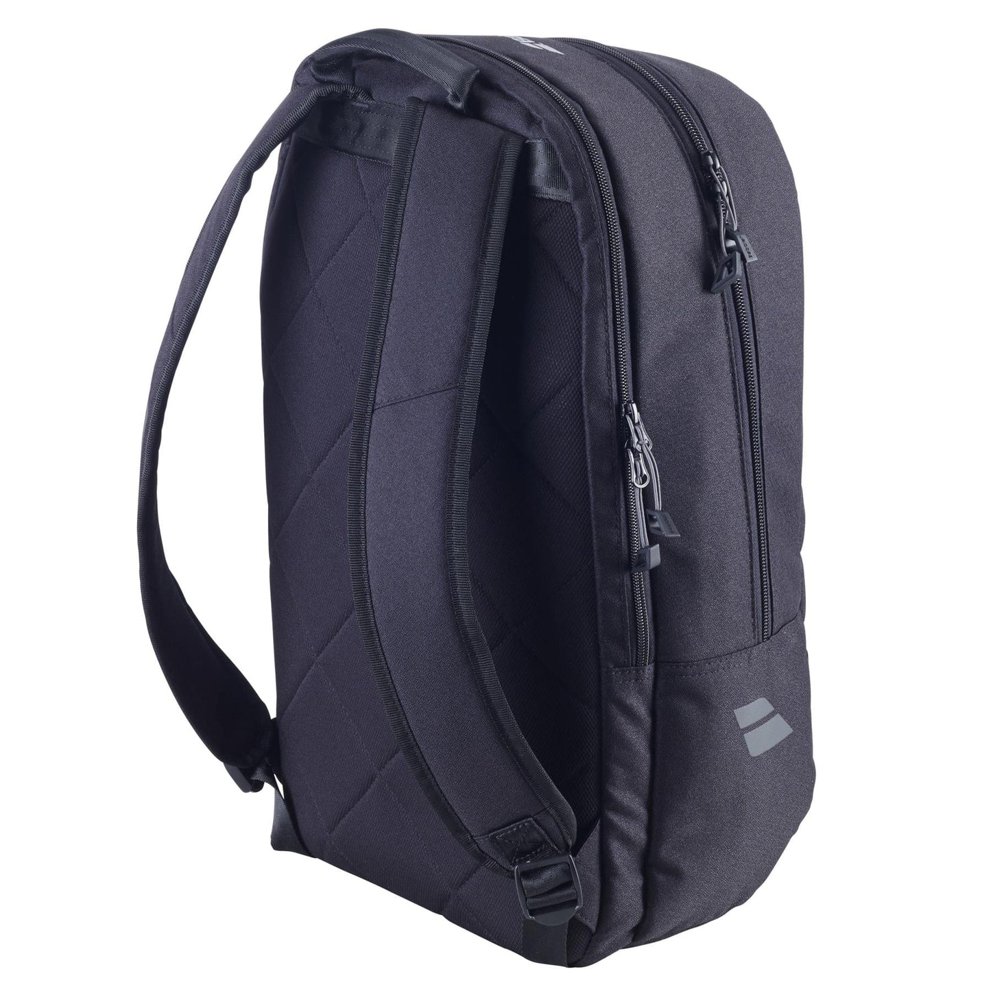 The Babolat Court Lite Padel Backpack - Black by Babolat offers quilted padding, two zippered compartments, adjustable straps, and a small front logo—ideal for everyday use as your padel backpack or racket bag.