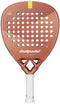 The Bullpadel Vertex 05 W Cloud 2026 padel racket features a brown face with circular perforations, a white grip, and Bullpadel logos. This comfortable racket is shown against a plain light background.