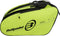 The Bullpadel BPP26015 Tour 2026 Padel Racket Bag in bright yellow features black straps, zippers, “The Padel Specialist” slogan, a large “B” logo, and a thermal racket compartment to protect your gear.