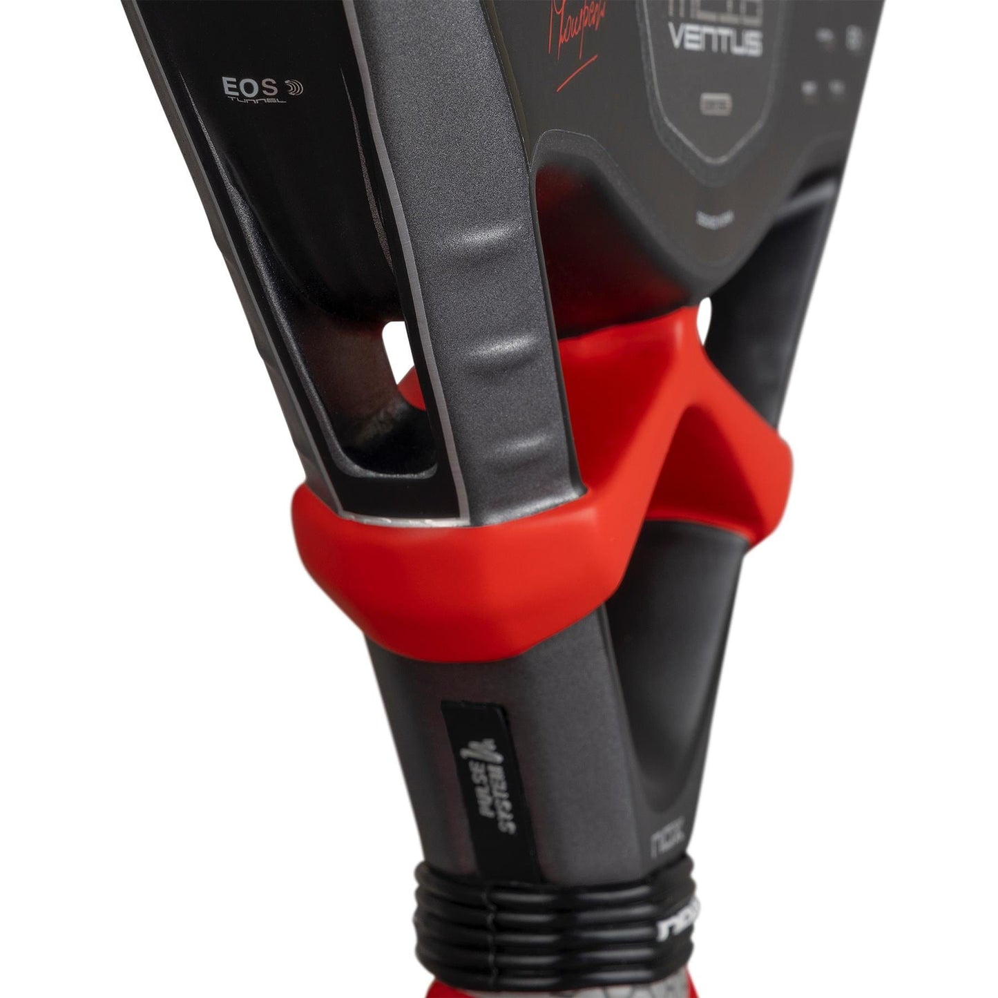 Close-up of the NOX ML10 Ventus Control 3K By Miguel Lamperti 2026 padel racket, featuring a textured grip, NOX branding, and a precise structural design for superior control.