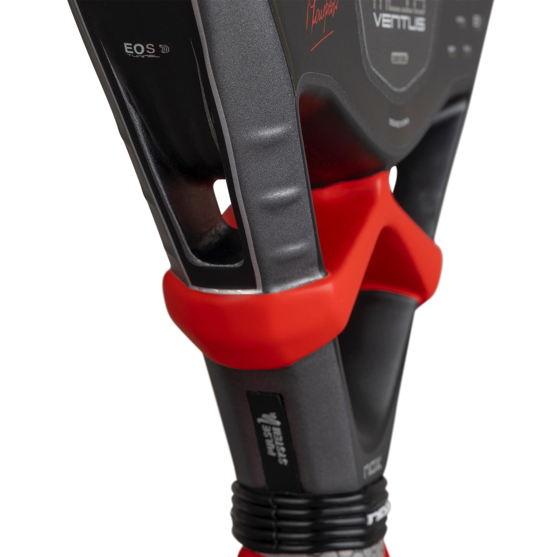 Close-up of the NOX ML10 Ventus Control 3K By Miguel Lamperti 2026 padel racket, featuring a textured grip, NOX branding, and a precise structural design for superior control.