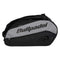 The Bullpadel BPP26001 Vertex Padel Racket Bag in black features multiple compartments, a secure zipper closure, and a large Bullpadel logo, making it ideal for carrying your padel equipment.