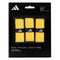 The adidas Padel Overgrips (3 Pack) in yellow come in black packaging with the Adidas logo at the top left and white text, providing comfort and performance for padel, pickleball, or beach tennis.