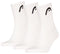 The HEAD Club Short Crew Padel Socks - White (3 Pack) by HEAD, made from soft cotton and featuring a small black curved design near the top, are shown side by side on a plain white background.