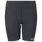 The HEAD Vision Women's Short Tights in black boast a high waistband and prominently display the "HEAD" logo in white on the lower right leg. Equipped with Moisture Transfer Microfiber technology, these stylish tights are ideal for sports or fitness activities, combining both style and functionality.