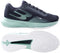 The Bullpadel Neuron 26V Mens Padel Shoes in navy are shown side and bottom view to highlight their design and white tread pattern, making them ideal for advanced players. Brand: Bullpadel.