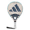 The adidas Cross It Team Light 3.4 Padel Racket – White features a perforated surface, white grip, black wrist strap, and large triangular Adidas logo—ideal for advanced players looking for aggressive performance.