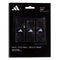 The adidas Padel Overgrips (3 Pack) - Black come in a black pack with clear plastic showing the grips, white adidas logo, and micro-perforations for comfort and performance in padel, pickleball, or beach tennis.