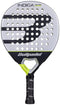 The Bullpadel Indiga Ctr 2026 padel racket features a silver face, black grip, circular holes, and the Bullpadel logo. "Bullpadel Indiga Ctr 2026" is printed on top, with the brand name at the lower part for precision control.