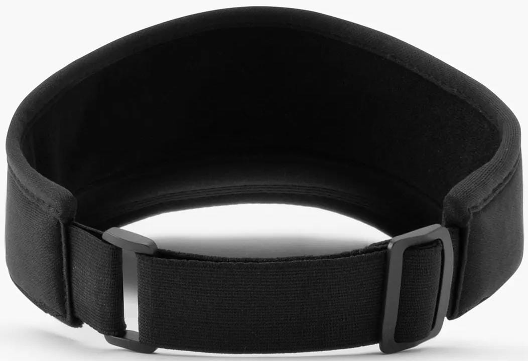 The Yonex 40126EX Padel Visor in black, by Yonex, is a comfortable and adjustable visor designed for padel players, offering breathability and a secure fit.