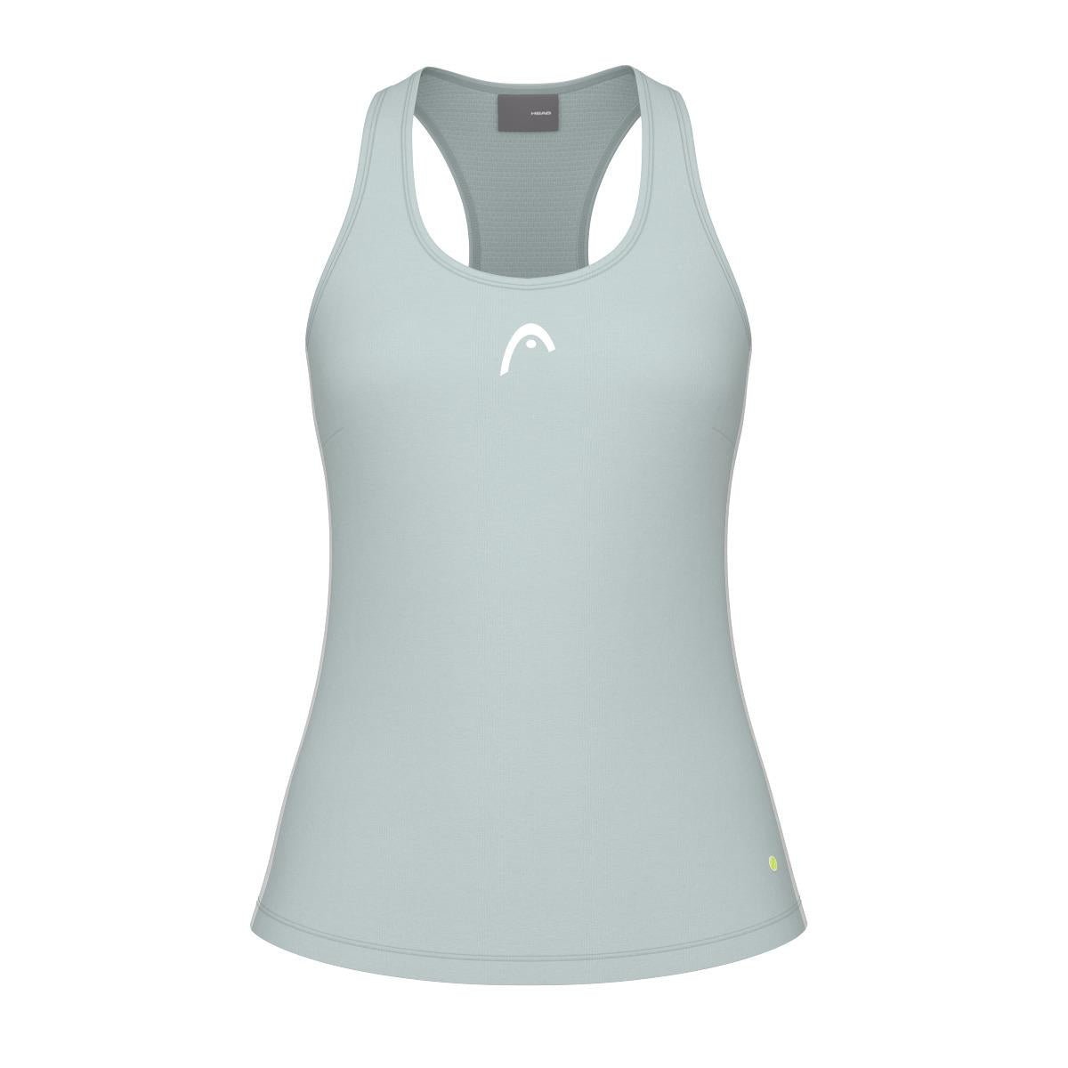 The HEAD Spirit Women's Padel Tank Top in Infinity Blue is a stylish tank top with a subtle logo, designed using Moisture Transfer Microfibre for superior comfort and performance.