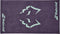 The Babolat Juan Lebron Medium Towel - Black Plum is a soft cotton terry towel featuring a light blue geometric design and Babolat branding on two sides—perfect for your racket bag.