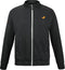 Introducing the Babolat Perf Men’s Padel Jacket in black—a lightweight and breathable jacket designed for comfort on or off the court. This Babolat track jacket features a high collar, front pockets, and a distinct white zipper that stands out against the dark fabric. A small orange Babolat logo accents both the left chest and left sleeve for subtle brand detailing.
