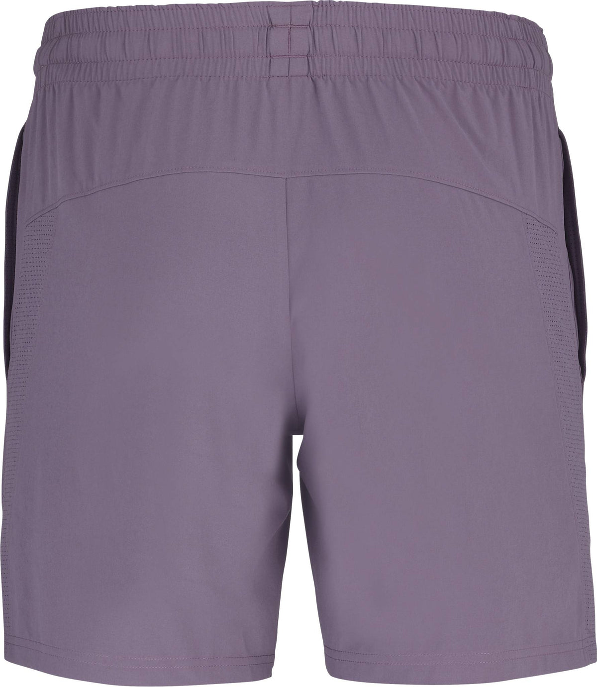 Back view of Babolat Juan Lebron Mens Padel Shorts - Black Plum, featuring an elastic waistband, subtle seam accents, and lightweight stretch fabric for comfort on the court.