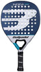 The Bullpadel Indiga Pwr 2026 Padel Racket is a blue and white racket designed by Bullpadel for powerful performance on the court.
