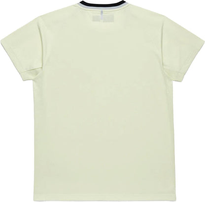 Back view of the Yonex 10712YX Crew Neck Men's Padel T-Shirt in Champagne, featuring a black collar detail and quick-drying fabric, displayed against a plain white background.