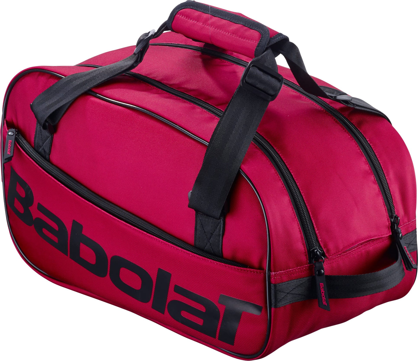 Introducing the Babolat Court S Padel Racket Bag in Burgundy—a stylish and functional option for carrying your padel equipment. Featuring black zippers and handles, this bag showcases the Babolat logo in bold black lettering on the side, making it a versatile choice for any player seeking both elegance and practicality.