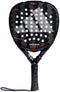 The adidas Metalbone by Ale Galán 2026 Padel Racket - Black features a textured surface, multiple face holes, black grip, wrist strap, and adjustable weight technology for custom play.