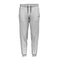 The HEAD Club Original Mens Padel Pants - Grey by HEAD feature soft French terry, black drawstrings, side pockets, ribbed cuffs, an elastic waistband, and a small black logo on the left thigh, shown against a plain white background.