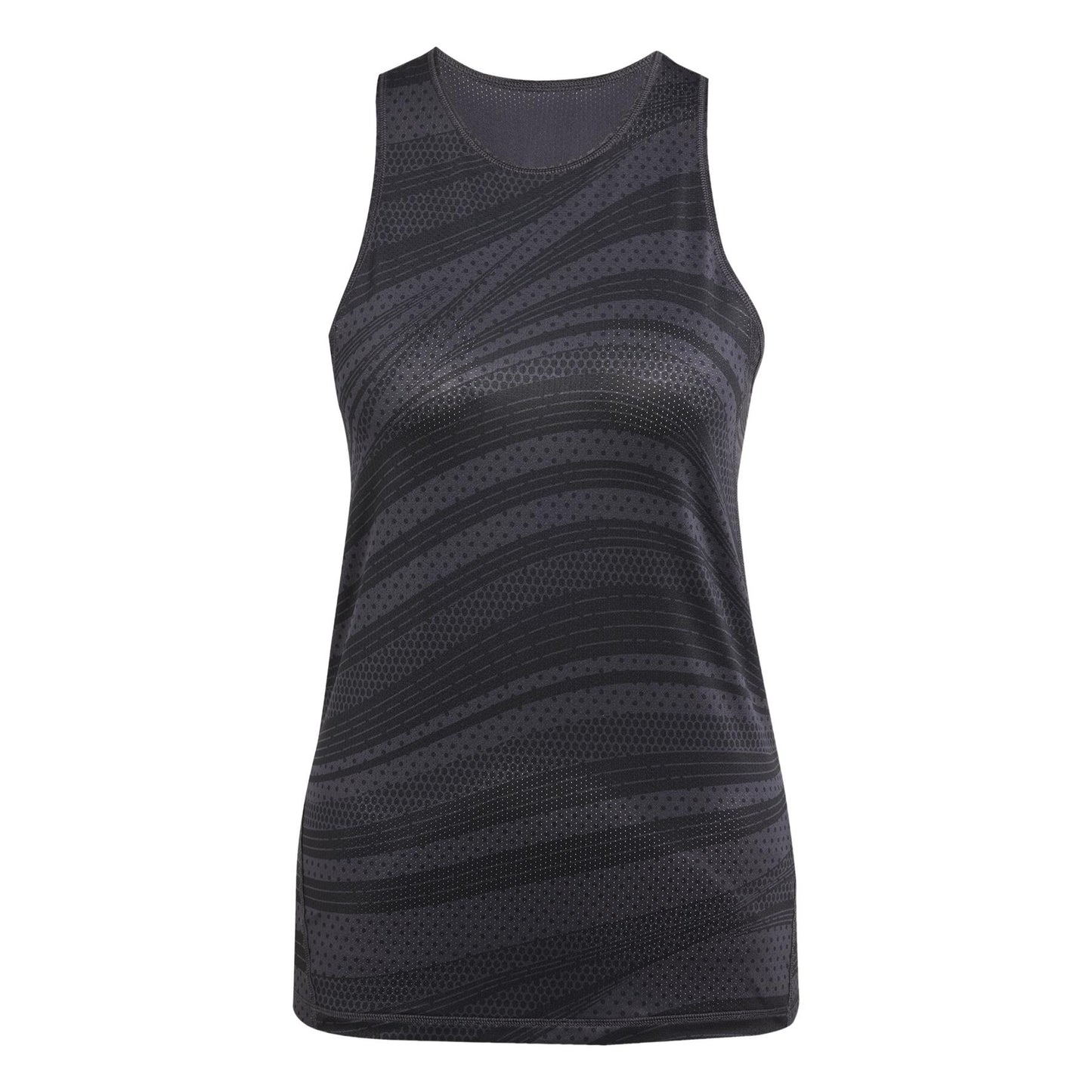 The ADIDAS Women's Club Graphic Padel Tank Top by adidas offers a sleek, sleeveless black design with delicate stripes and is made from recycled materials. Stay cool and comfortable with integrated Climacool technology.