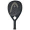 The HEAD Speed One X 2025 Padel Racket - Black includes Extreme Spin technology, a textured surface, and a neck cut-out. The face has a geometric pattern with "SPEED," and the handle is wrapped in black grip tape for superior control.