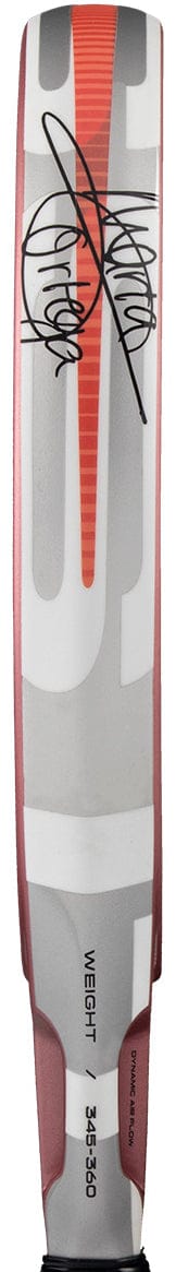 A cricket bat with a red and silver design and black autograph, featuring the "1145-1240" weight marking for a modern style inspired by the adidas Cross It Light 2026 Padel Racket in White/Pink.