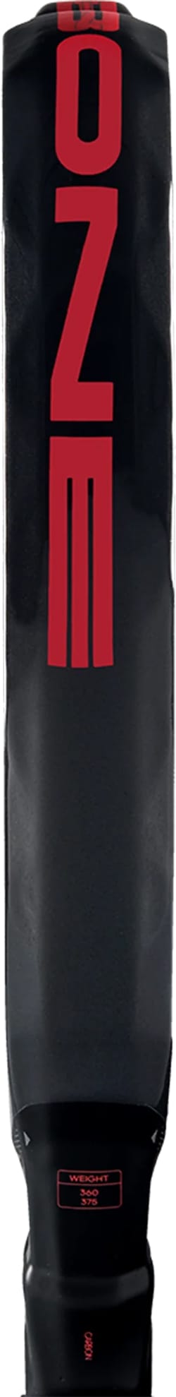 Close-up of the back of an adidas Metalbone Carbon 2026 padel racket, featuring bold red "ZONE" lettering—ideal for advanced players seeking precision and top-tier performance.
