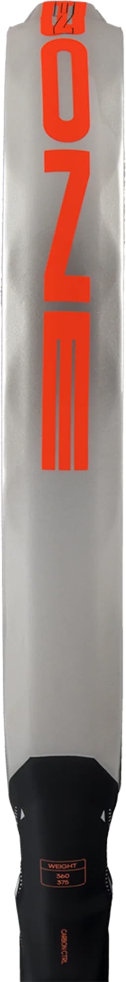 A close-up of the back of the adidas ADIDAS Metalbone Carbon CTRL 2026 Padel Racket features bold red lettering, a black grip, and a small label near the base—an ideal choice for advanced players.