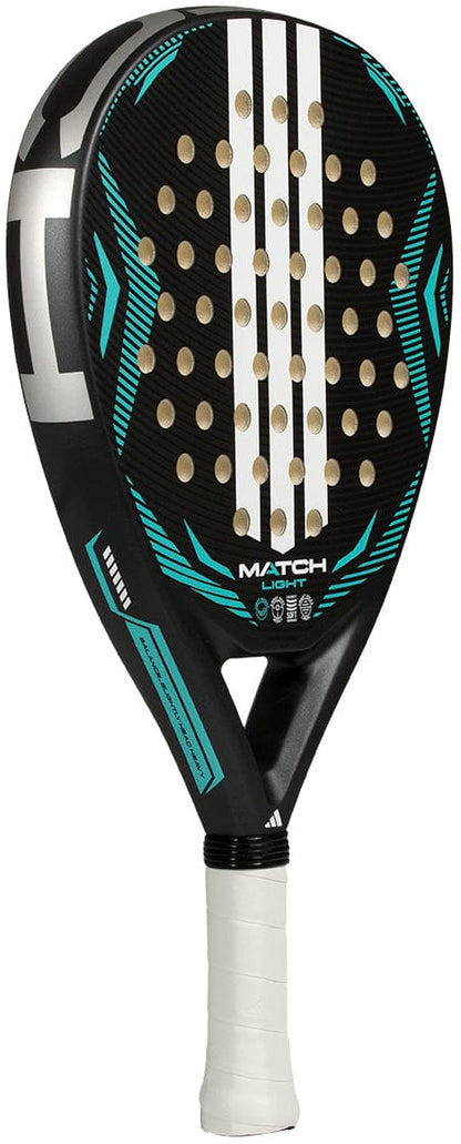 The adidas ADIDAS Match Light 2026 Padel Racket in black and blue is perfect for beginners and players seeking a lightweight feel on the court.