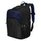 The Bullpadel BPM26008 Vertex Padel Backpack - Geo Blue features multiple zippered compartments, side mesh pockets, padded shoulder straps, the Bullpadel logo, and a Bea González-inspired graphic on the front.
