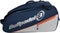 The Bullpadel BPP26014 Advance 2026 Padel Racket Bag in navy features thermal racket compartments, zippered pockets, and carrying handles—ideal for padel or other racket sports.