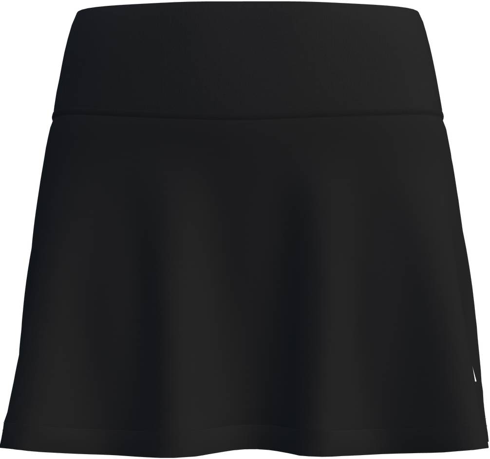 The ADIDAS Court Womens Padel Skirt - Black by adidas features a plain black design with a wide waistband, displayed on a white background.