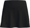 The ADIDAS Court Womens Padel Skirt - Black by adidas features a plain black design with a wide waistband, displayed on a white background.