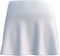 Front view of the ADIDAS Court Womens Padel Skirt - White by adidas, showcasing its wide waistband and flared hem—ideal for your court style. Shown in plain white on a white background.