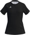 The ADIDAS Court Womens Padel T-Shirt - Black by adidas features short sleeves and a small white chest logo—an essential black athletic tee for sports or casual wear.