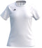 The ADIDAS Court Womens Padel T-Shirt - White is a quick-wicking polyester women’s shirt featuring a small black adidas logo on the upper left chest, shown on a white background.