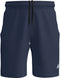 ADIDAS Court Woven Mens Padel Shorts - Navy by adidas feature an elastic waistband, black drawstring, side pockets, and a small white adidas logo on the lower left leg.