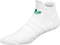 The ADIDAS Originals Low Padel Socks - White by adidas are low-cut white padel socks with a green trefoil logo, shown on a plain white background.