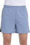 A person wearing Bullpadel Campaza Men's Padel Shorts in Shadow Blue with an elastic waistband and Quickerdry tech, paired with a white shirt, shown from waist to mid-thigh.