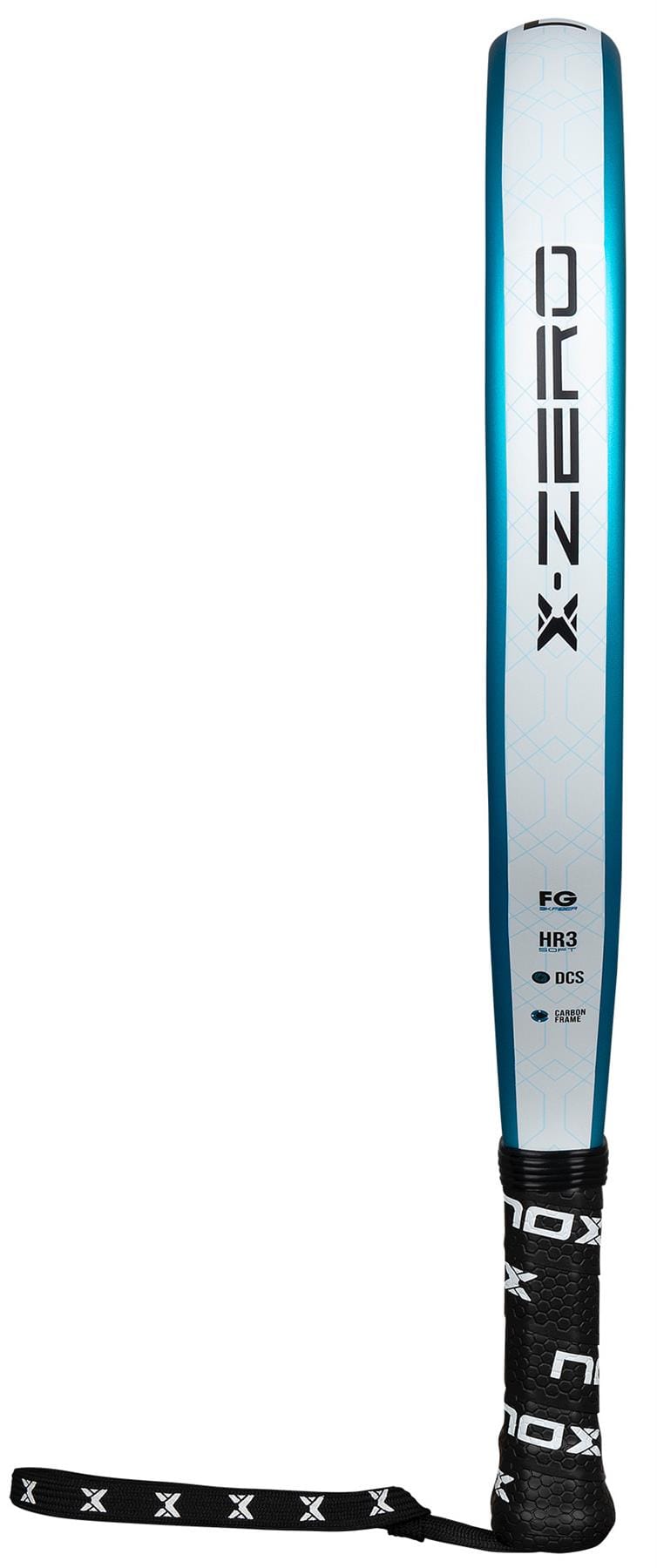 A close-up of a ski highlights its sleek design, echoing the precision and exceptional control found in the NOX X-Zero Blue Padel Racket by NOX.