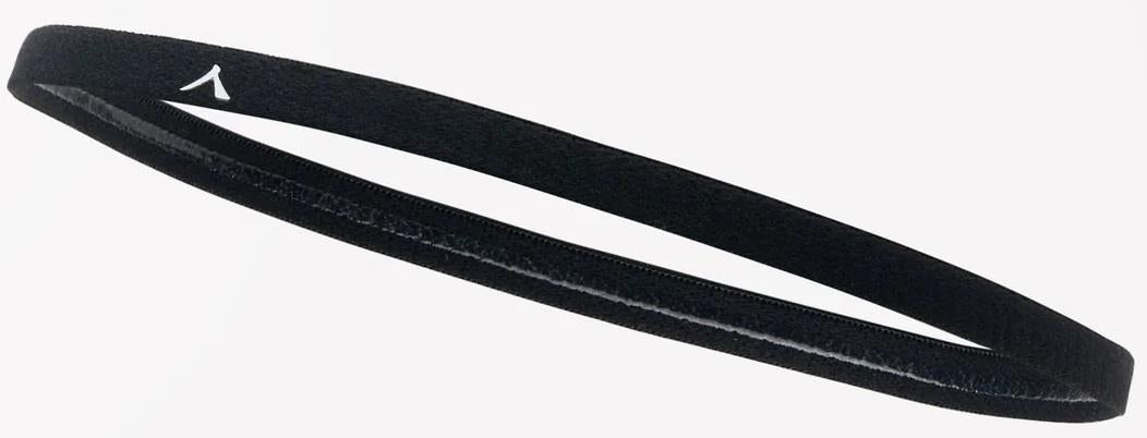 The Kanso Headband from Kanso, available in a 3-pack, is a sleek black elastic accessory featuring a small white logo. Its thin, circular design minimizes distractions and keeps hair in place against a plain light gray background.